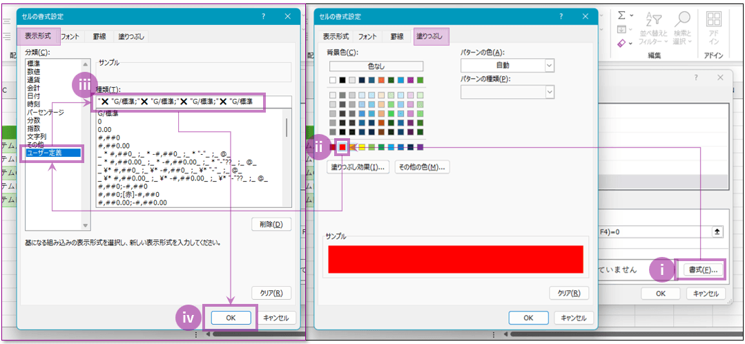 規則外の表示スタイルの設定