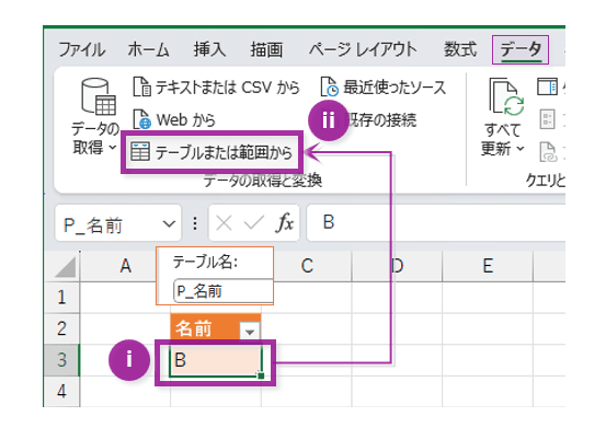 エディタ起動：検索値のテーブルを読み込む