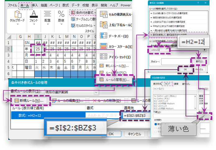 時間軸の重複値を薄くする