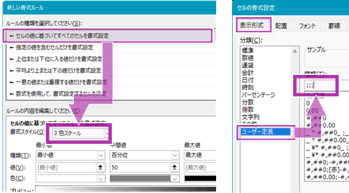 チャート部分の塗りつぶしセルの設定
