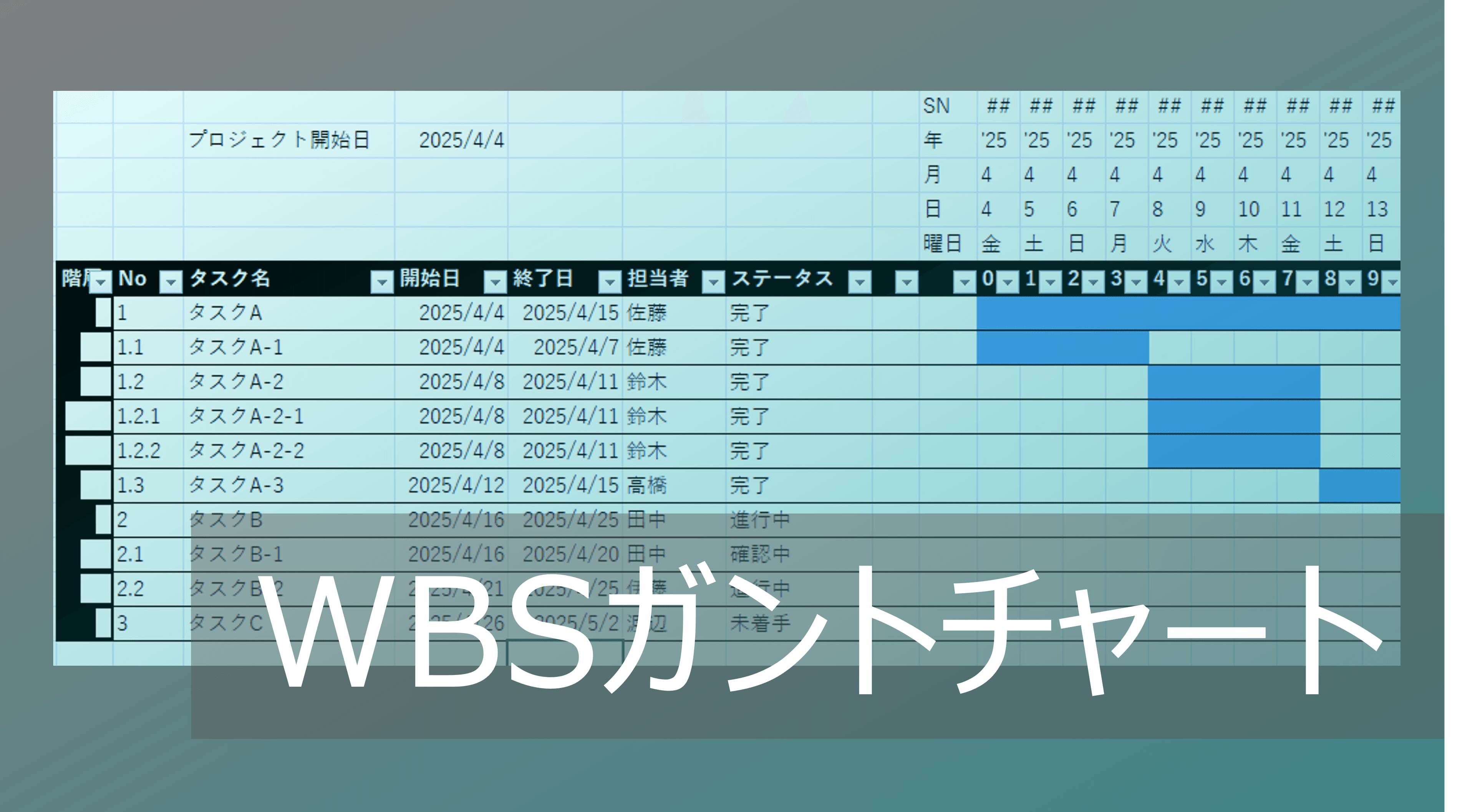 Thumbnail for WBS組込みExcelガントチャートの作り方【タスク洗い出し・整理特化】