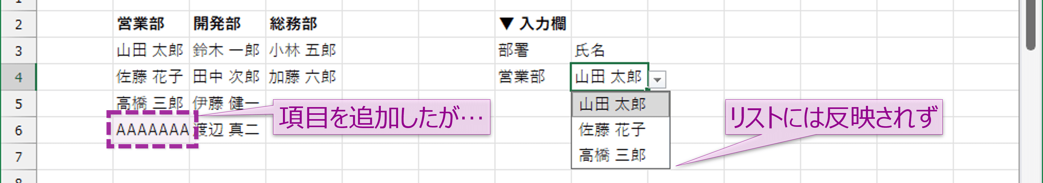 項目・カテゴリを増やしても反映されない