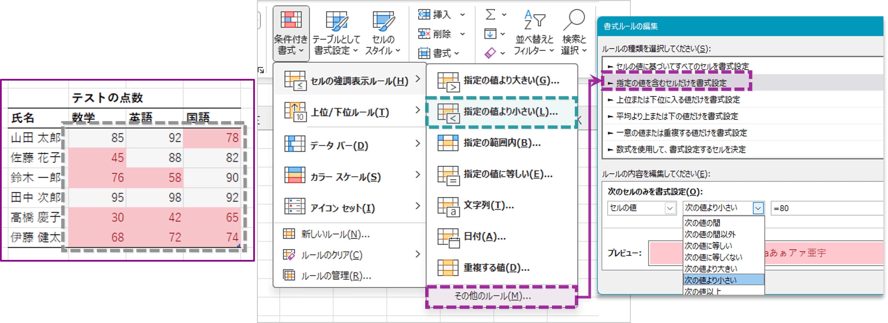 比較演算子による数値の判定