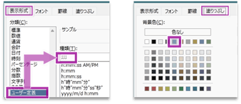 書式の設定